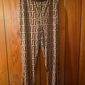 Fashion Nova Elissa Print leggings. Black/Brown, Sz. XL
